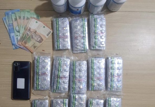 Foto : Barang bukti Ribuan Butir Tramadol dan Hexymer